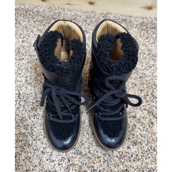 Coach Black Ankle Boots with Brown Sole - Picture 6 of 11